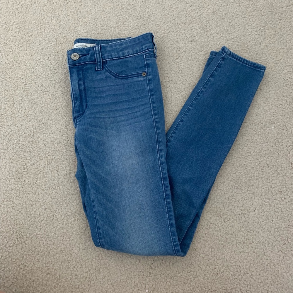 A&F light blue jeans
